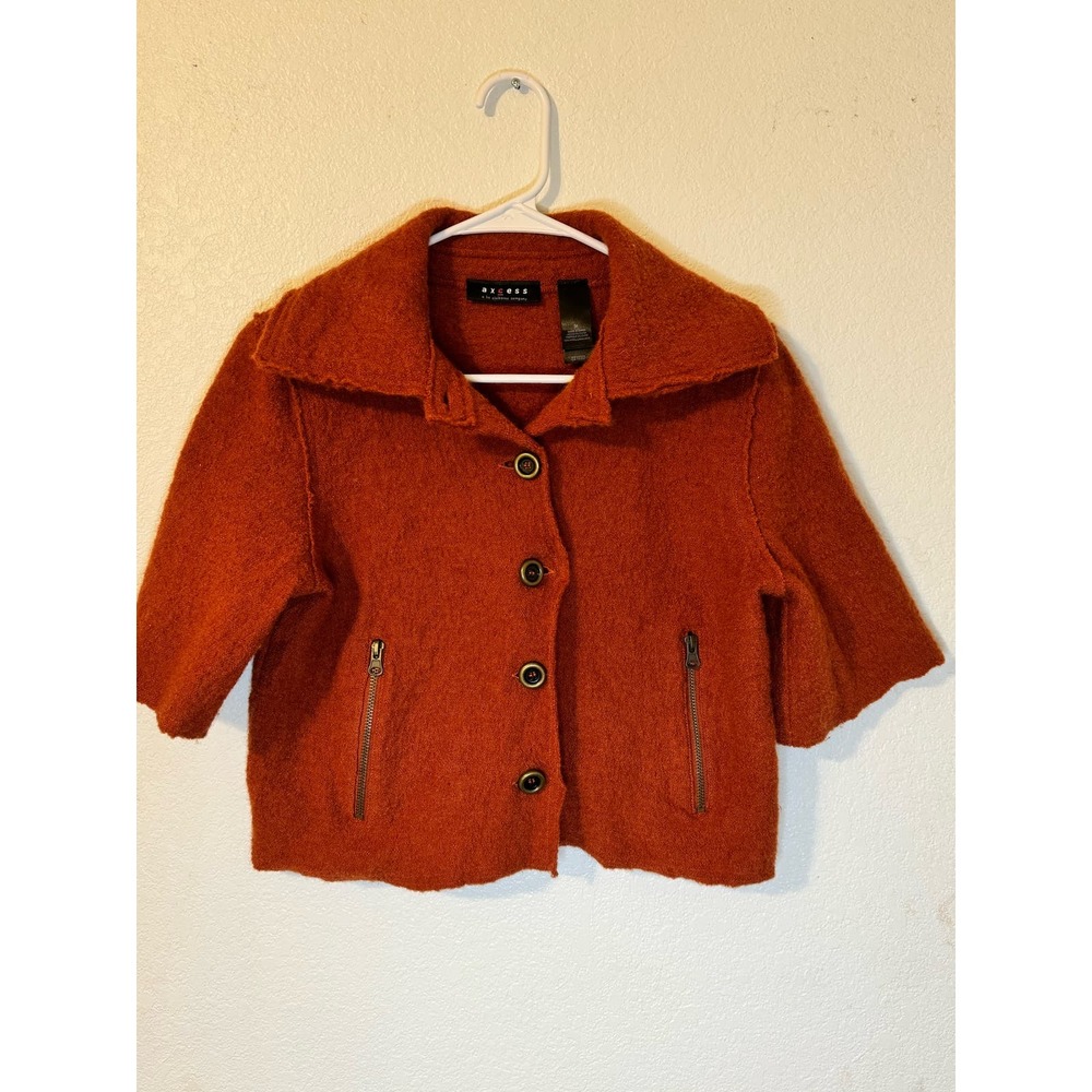 Liz Claiborne Axcess‎ Women's Sweater Jacket Size M Orange